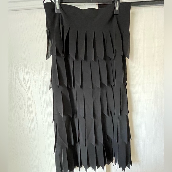 COPY - Black fringed skirt - Picture 1 of 3